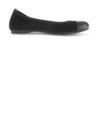 schwarze Leder Ballerinas von Gabor