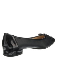 schwarze Leder Ballerinas von Geox