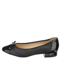 schwarze Leder Ballerinas von Geox