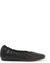 schwarze Leder Ballerinas von Lanvin