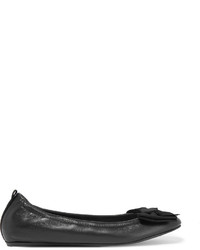 schwarze Leder Ballerinas von Lanvin