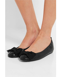 schwarze Leder Ballerinas von Lanvin