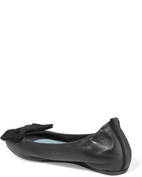 schwarze Leder Ballerinas von Lanvin