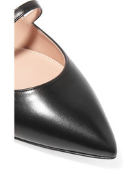 schwarze Leder Ballerinas von Gianvito Rossi