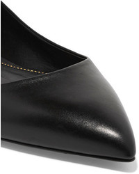 schwarze Leder Ballerinas von Tom Ford