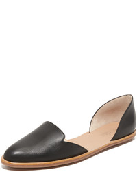 schwarze Leder Ballerinas von Loeffler Randall