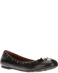 schwarze Leder Ballerinas von Marc by Marc Jacobs