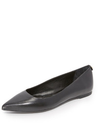 schwarze Leder Ballerinas von MICHAEL Michael Kors