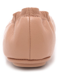 schwarze Leder Ballerinas von Tory Burch