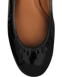 schwarze Leder Ballerinas von Lanvin