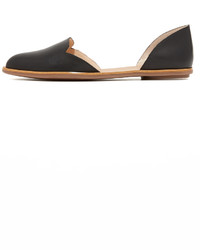 schwarze Leder Ballerinas von Loeffler Randall