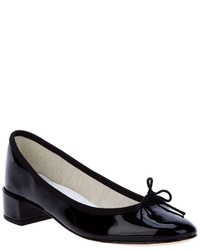 schwarze Leder Ballerinas von Repetto