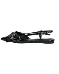 schwarze Leder Ballerinas von Steve Madden