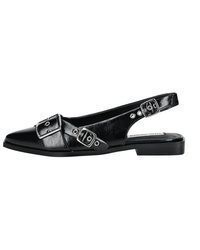 schwarze Leder Ballerinas von Steve Madden