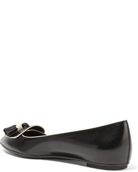 schwarze Leder Ballerinas von Tod's