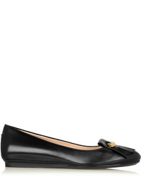 schwarze Leder Ballerinas von Tod's