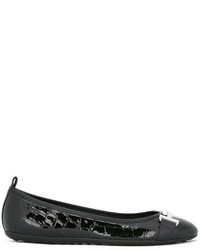 schwarze Leder Ballerinas von Tod's