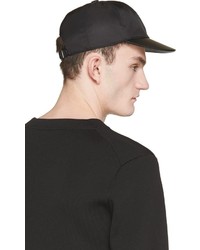 schwarze Leder Baseballkappe von Valentino