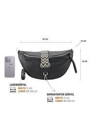 schwarze Leder Bauchtasche von Adel Bags