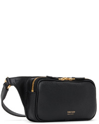 schwarze Leder Bauchtasche von Tom Ford