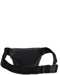 schwarze Leder Bauchtasche von VERSACE JEANS COUTURE