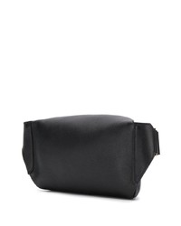 schwarze Leder Bauchtasche von Billionaire