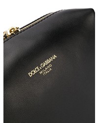 schwarze Leder Bauchtasche von Dolce & Gabbana
