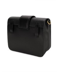 schwarze Leder Bauchtasche von Prada