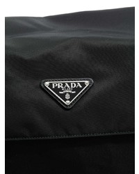 schwarze Leder Bauchtasche von Prada