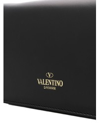 schwarze Leder Bauchtasche von Valentino
