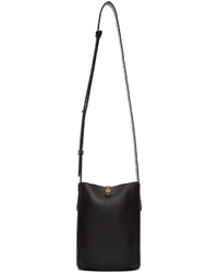 schwarze Leder Beuteltasche von Stella McCartney