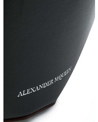 schwarze Leder Beuteltasche von Alexander McQueen