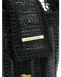 schwarze Leder Beuteltasche von Kooreloo