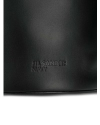 schwarze Leder Beuteltasche von Jil Sander Navy