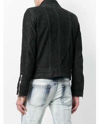 schwarze Leder Bikerjacke von Balmain