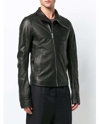 schwarze Leder Bikerjacke von Rick Owens