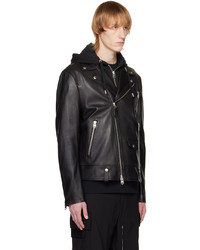 schwarze Leder Bikerjacke von Mackage