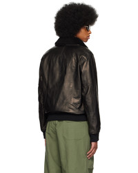 schwarze Leder Bikerjacke von Belstaff