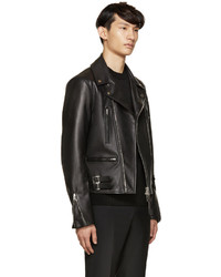 schwarze Leder Bikerjacke von Givenchy