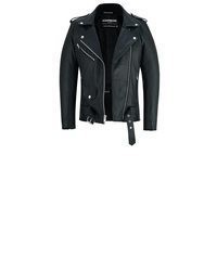 schwarze Leder Bikerjacke von BOHMBERG