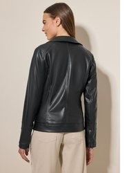 schwarze Leder Bikerjacke von Cecil
