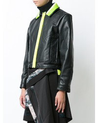 schwarze Leder Bikerjacke von Martina Spetlova