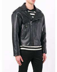 schwarze Leder Bikerjacke von Liska