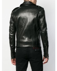 schwarze Leder Bikerjacke von Balmain