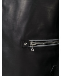 schwarze Leder Bikerjacke von Lanvin