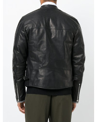 schwarze Leder Bikerjacke von Lanvin