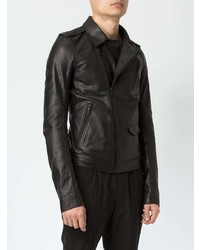 schwarze Leder Bikerjacke von Rick Owens DRKSHDW