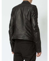 schwarze Leder Bikerjacke von Rick Owens DRKSHDW