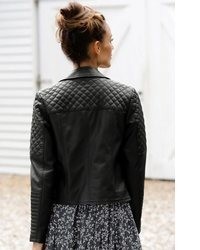 schwarze Leder Bikerjacke von Lascana