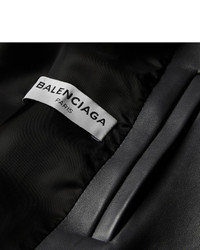 schwarze Leder Bikerjacke von Balenciaga